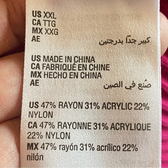 I.N.C. Internaional Concepts Fuchsia Pink Knit Sweater Top Size XXL - Picture 11 of 11